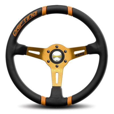 MOMO Drifting Black/Orange 350mm Steering Wheel - VDRIFT35NEARR