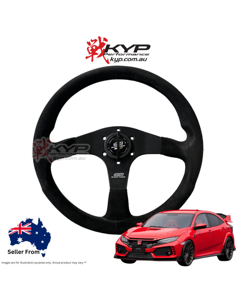 MUGEN RACING III STEERING WHEEL - SUEDE