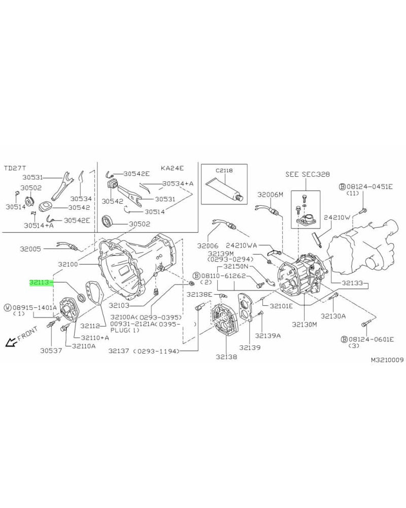 NISSAN OEM OIL FRONT COVER SEAL - 32114-Y4000
