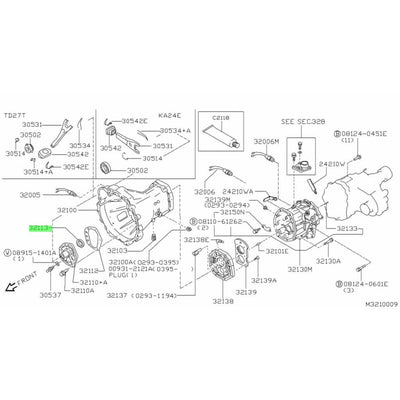 NISSAN OEM OIL FRONT COVER SEAL - 32114-Y4000