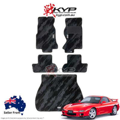 HKS FLOOR AND LUGGAGE MATS OCT RHD SET OF 5 FOR MAZDA RX-7 FD3S 53001-AZ008
