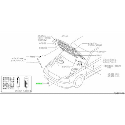 NISSAN OEM Bonnet Bump Stop Adjuster Rubber - 65822-01M00