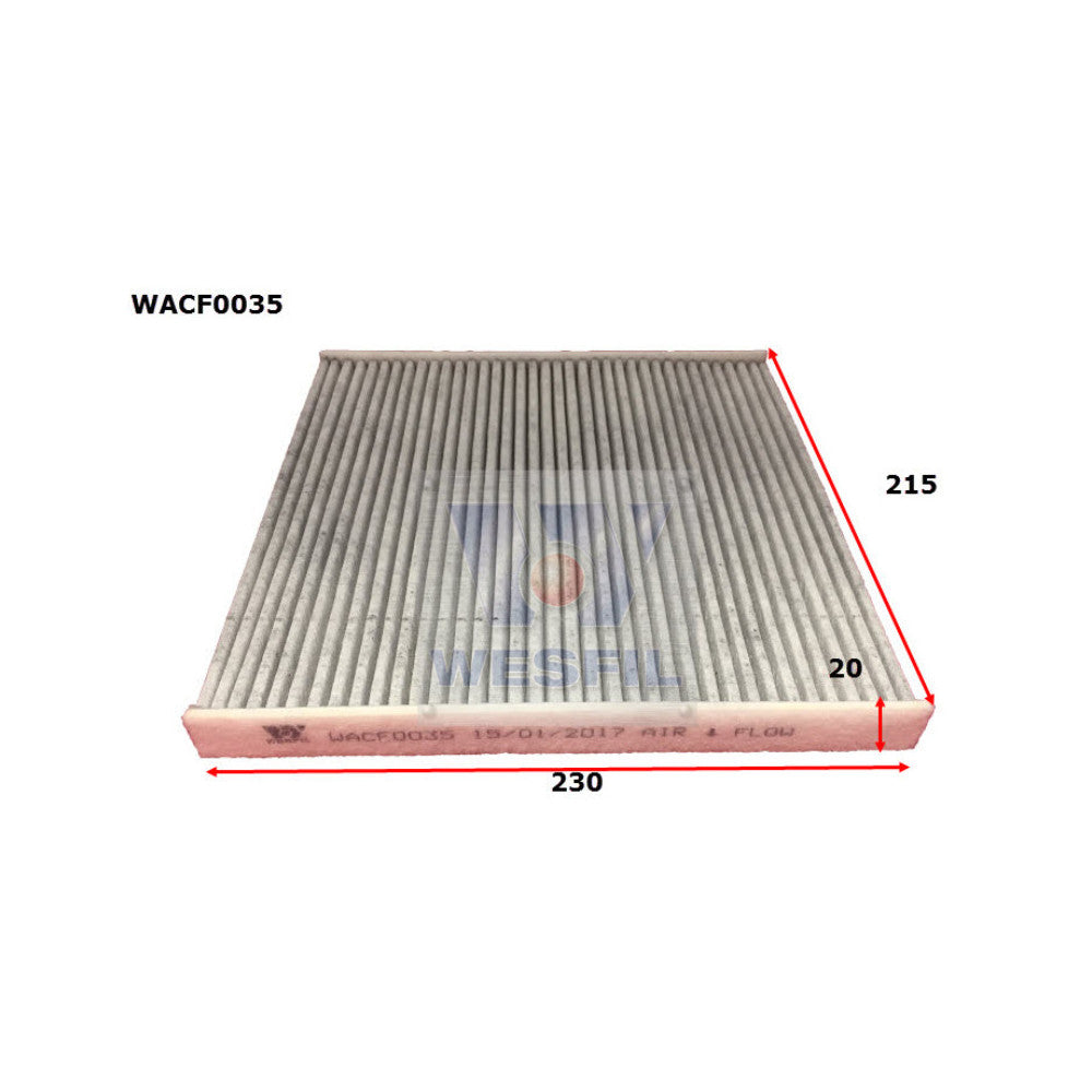 Wesfil CABIN FILTER RCA137P TOYOTAWACF0035