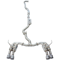 Invidia R400 Turbo Back Exhaust - Straight Cut Titanium Blue Tips Subaru WRX VB 22+ (Sedan CVT Auto)