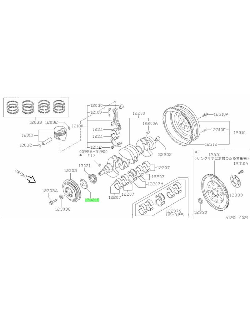 NISSAN OEM CRANKSHAFT SPROCKET PLATE - 13022-42L00
