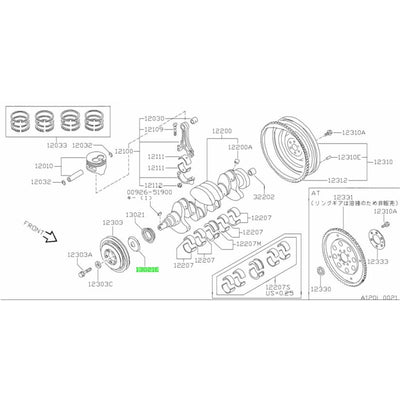 NISSAN OEM CRANKSHAFT SPROCKET PLATE - 13022-42L00