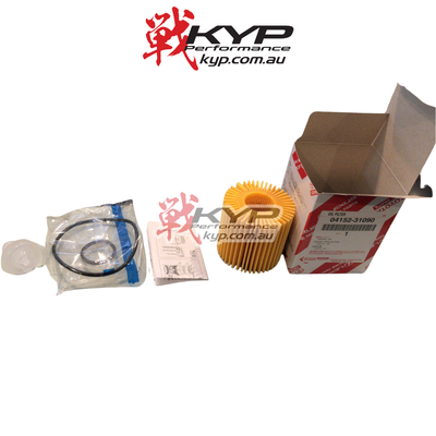 Toyota Genuine Oil Filter Element Kit - 04152-31090 (2GR-FE / 7GR-FKS)
