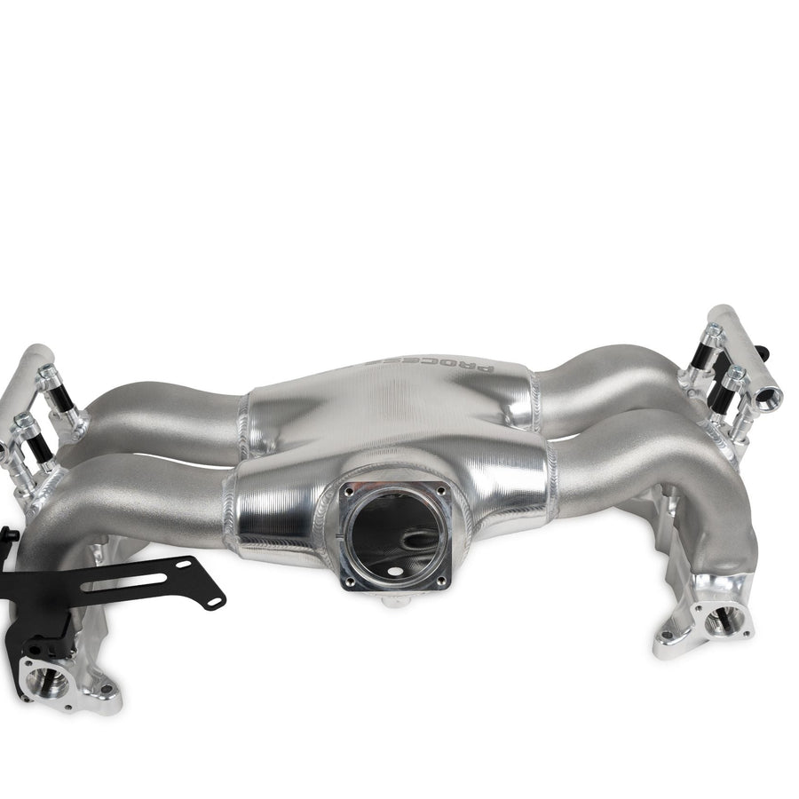 Process West Intake Manifold w/Port Injection Fuel Rails - Raw Finish - Subaru WRX VB VN
