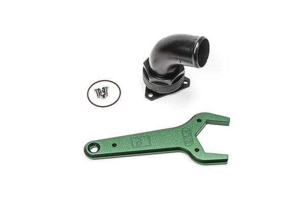 Radium FCST-X 3-Bolt Remote Mount Fill Neck - 24AN Elbow - 1.5