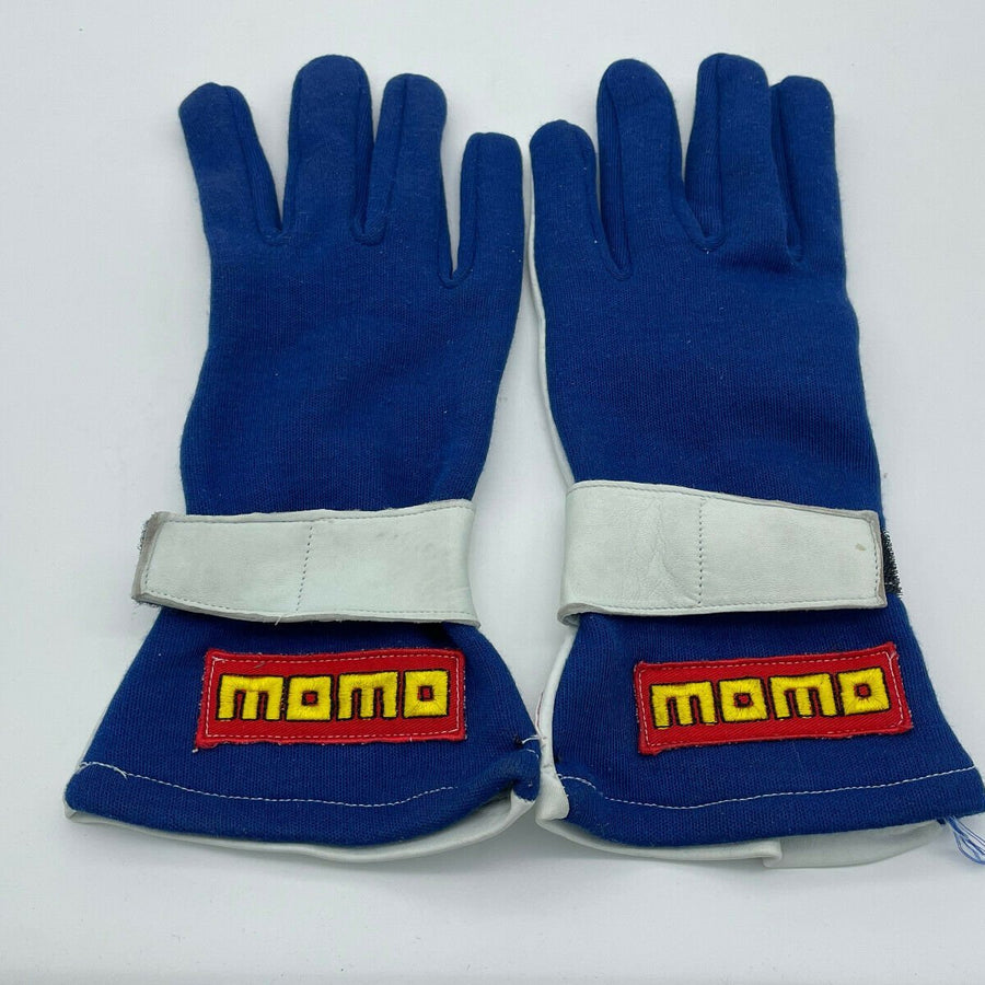 Momo Race/Car/Karting Gloves FIA Rally Blue/White Size 8