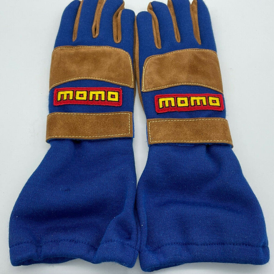 MOMO Race Gloves FIA Le Mans Blue/Brown Size 7