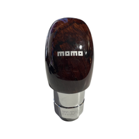 Momo Gear Knob Action Wood Grain Chrome
