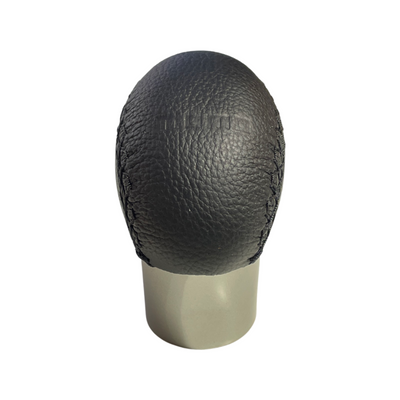 MOMO Gear Knob Silver Black Leather