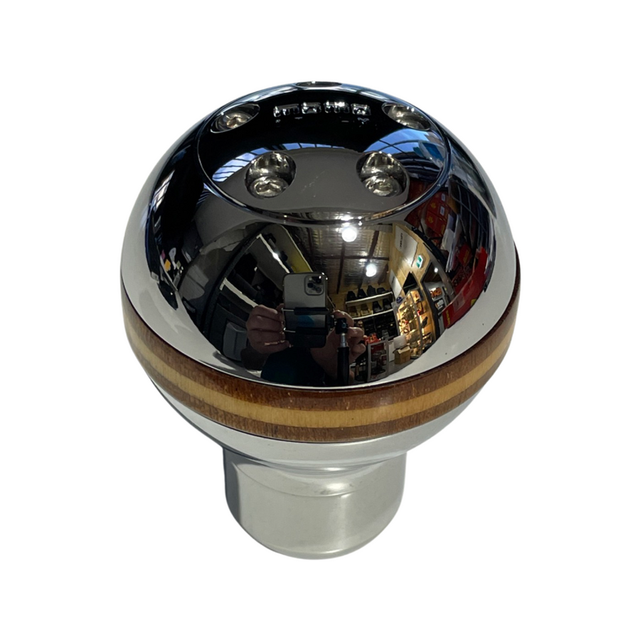 Momo Gear Knob Sphere Sport Wood S Chrome