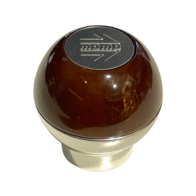 Momo Gear Knob Sphere Wood Short Chrome