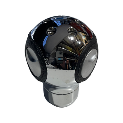 MOMO Gear Knob Streetball Chrome Black Leather