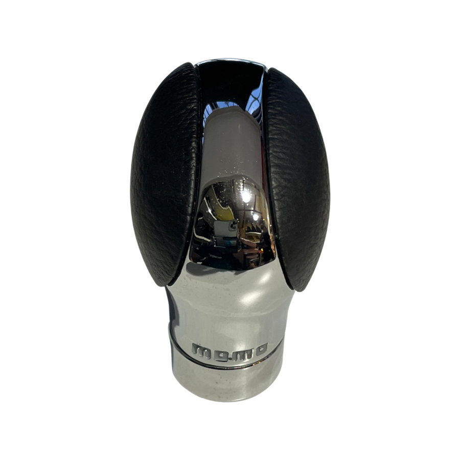 MOMO Gear Knob Cobra Black Leather Chrome