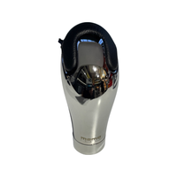 MOMO Gear Knob Tomawahk Chrome Black Leather
