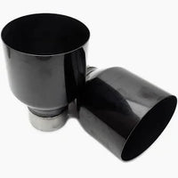 Invidia Gemini Cat Back Exhaust - Straight Cut Black Stainless Tips Nissan Z 