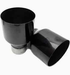 Invidia Gemini Cat Back Exhaust - Straight Cut Black Stainless Tips Nissan Z 