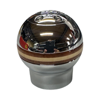Momo Gear Knob Sphere Sport Wood S Chrome Reverse
