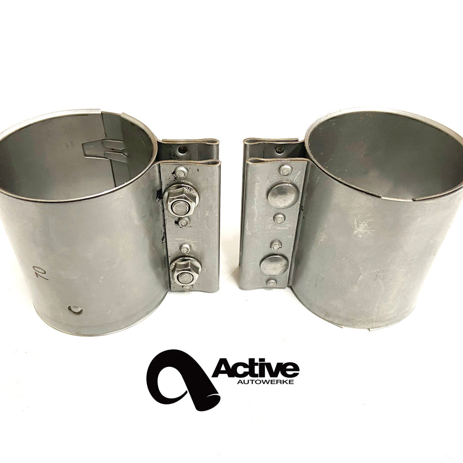 Active Autowerke G8X x-pipe & equal length midpipe exhaust clamp set (4 torca clamps) – 2019+ X3M / X4M, 2021+ M3 / M4. 2023+ M2