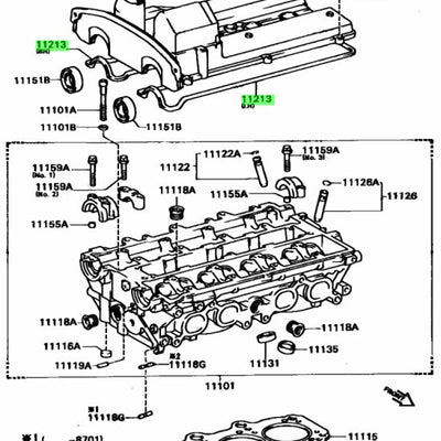 Toyota Genuine Cylinder Head Cover Gasket 11213-16010
