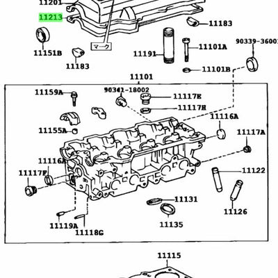 Toyota Genuine CYLINDER HEAD COVER GASKET 3SGE 11213-88560