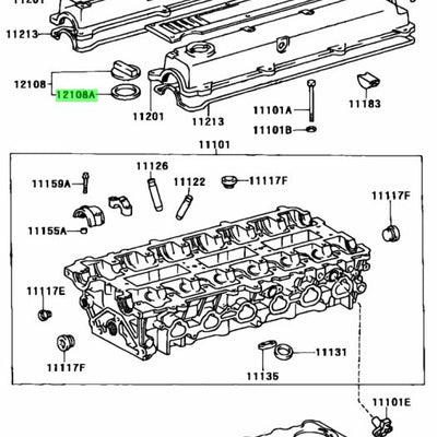 Toyota Genuine GASKET (FOR OIL FILLER CAP) 1JZ 2JZ 12195-20020