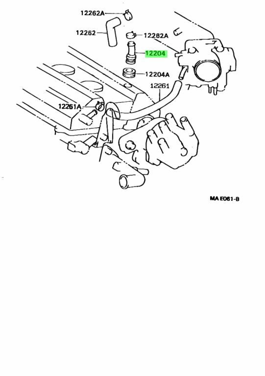 Toyota Genuine Ventilation Valve Sub-Assembly 12204-11050
