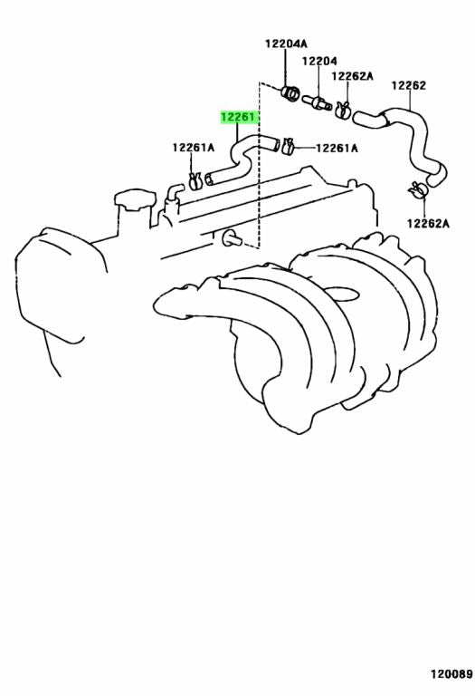 Toyota Genuine 1998-2005 Altezza SXE10 Ventilation Hose 12261-88570
