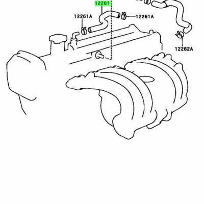 Toyota Genuine 1998-2005 Altezza SXE10 Ventilation Hose 12261-88570