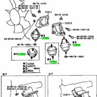 Toyota Genuine OEM JZA80 Supra Series 1 Engine Mount - 12360-46070