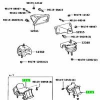 Toyota Genuine ENGINE MOUNT fits Toyota Altezza 3SGE 12371-74600