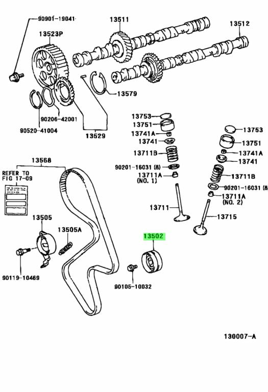 Toyota Genuine IDLER SUB-ASSY, TIMING BELT, NO.2 13503-88560
