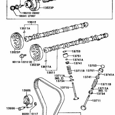 Toyota Genuine  OEM 1JZ & 2JZ OEM Timing Belt Tensioner - 13540-46030
