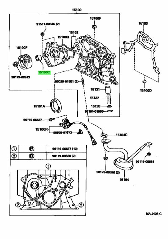 Toyota Genuine OEM SEAL (FOR OIL PUMP) 15165-88382