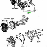 Toyota Genuine 4AGE RWD water pump kit 16100-19095