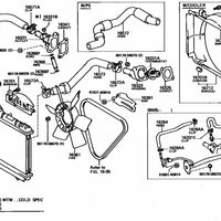 Toyota Genuine OEM Trueno AE86 Water Pipe Heater Metal Tube No.2 16278-16040