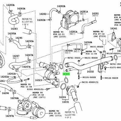 Toyota Water Inlet Housing Gasket 16325-31010
