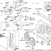 Toyota Genuine OEM Radiator Support Lower 16535-20010