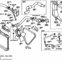 TOYOTA Genuine COROLLA LEVIN HOSE RADIATOR INLET 16571-16010