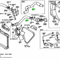 Toyota Genuine HOSE, RADIATOR, OUTLET 16572-16010