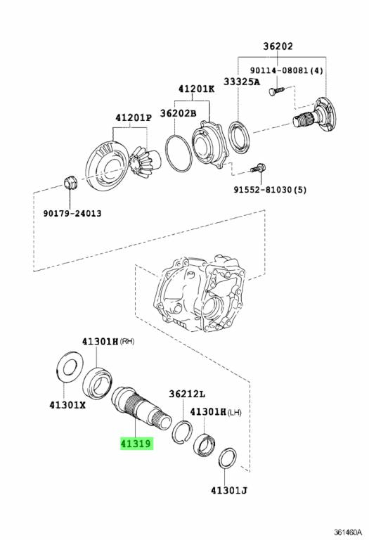 Toyota GR Yaris GXPA16 Transfer Ring Gear Mounting Case 41319-42011