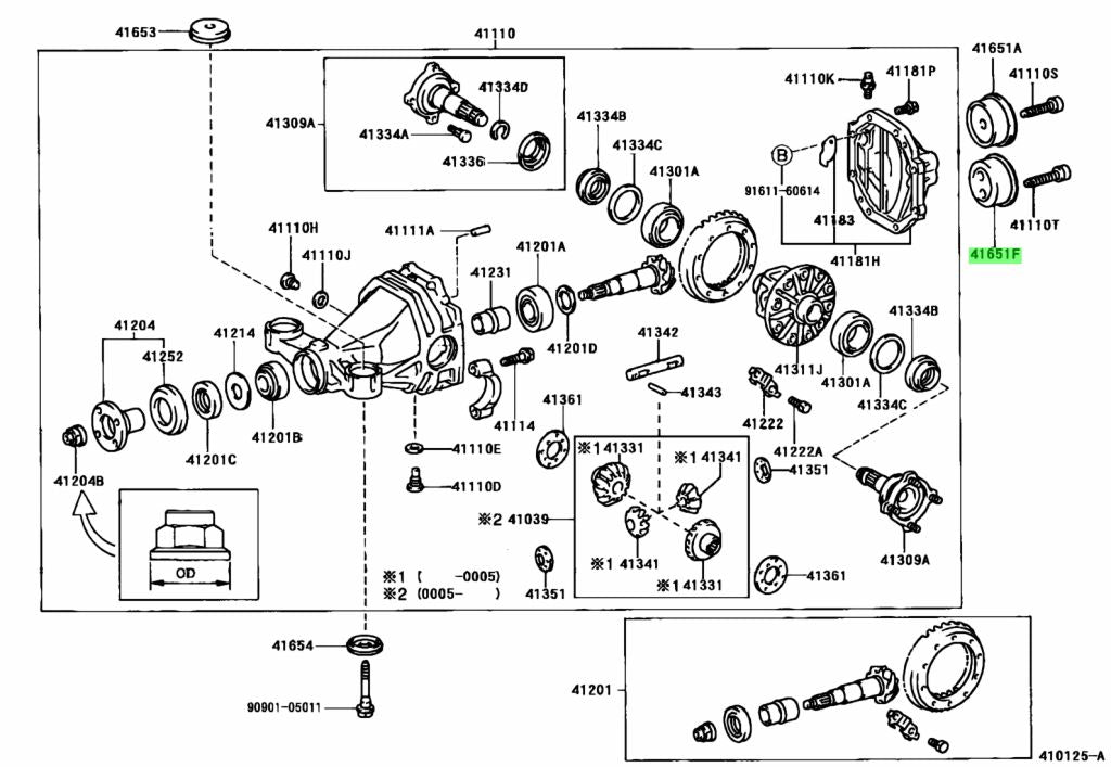 Toyota Genuine OEM JZX100 Chaser Rear Diff Bushing - 41651-22060