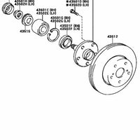 Toyota Genuine FRONT AXLE HUB GREASE CAP 43514-22040