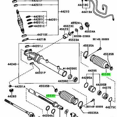 Toyota Genuine Steering Rack Boot 45535-12060