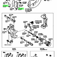 Toyota Genuine OEM Plate, Rear Disc Brake Pad Guide - 1984-1987 Toyota Corolla 47736-12020