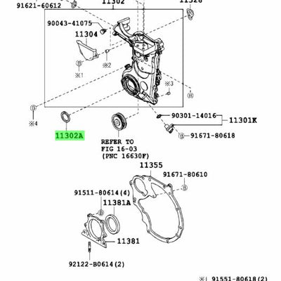 Toyota Genuine 4AGE crankshaft seal 90311-35040