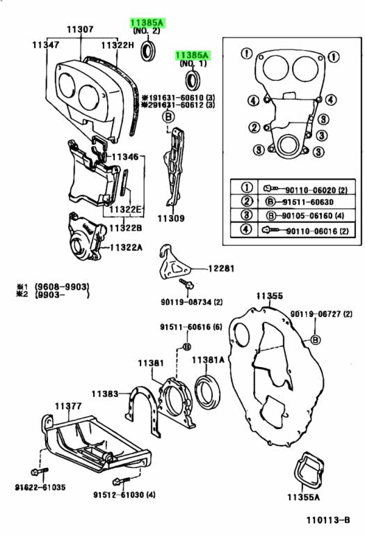 Genuine Toyota Intake Camshaft Oil Seal - 4AGE 20V AE101 AE111 (90311-40015)